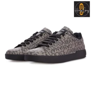 Giày Sneaker Nam Dolce & Gabbana D&G Logo Jacquard CS1772 Màu Nâu