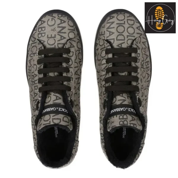 Giày Sneaker Nam Dolce & Gabbana D&G Logo Jacquard CS1772 Màu Nâu