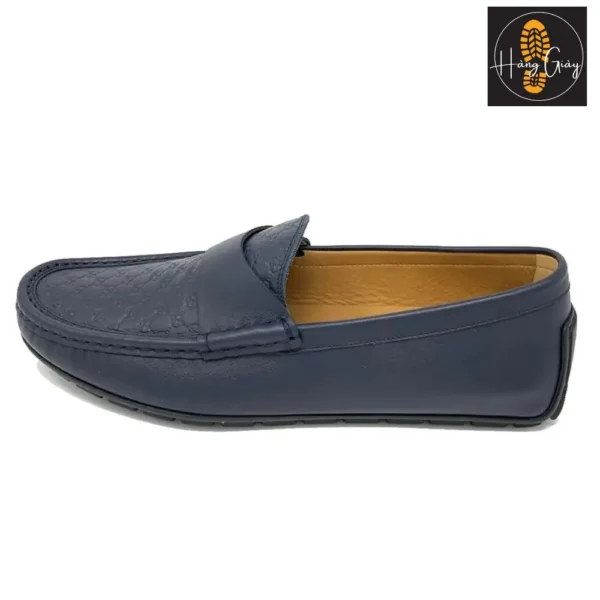 Giày Lười Nam Gucci Navy Guccissima Driving Loafers